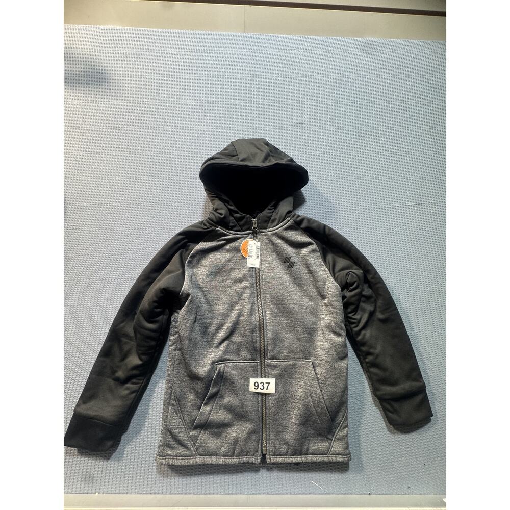 The Children's Place Sport Thermal Fabric Jacket Boys Sz M Gray Brand New
